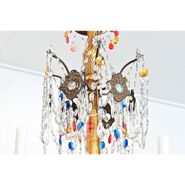 Italian 18th Century Giltwood & Crystal Chandelier For Sale - Image 14 of 17