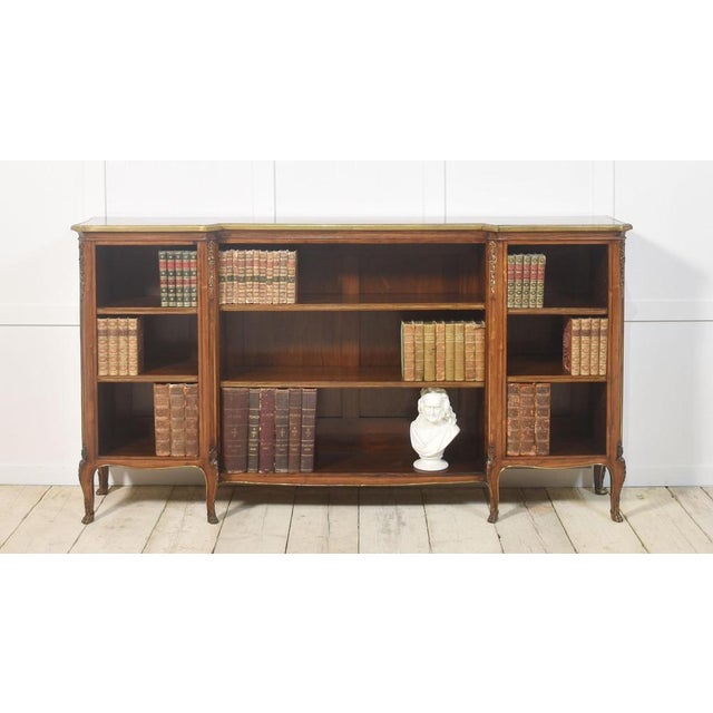 Kingwood Ormolu Mounted Open Bookcase For Sale - Image 6 of 18