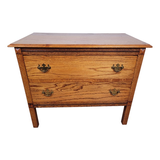 Vintage Country Farmhouse Rustic Chest of Drawers in Oak Carved, 1980 For Sale