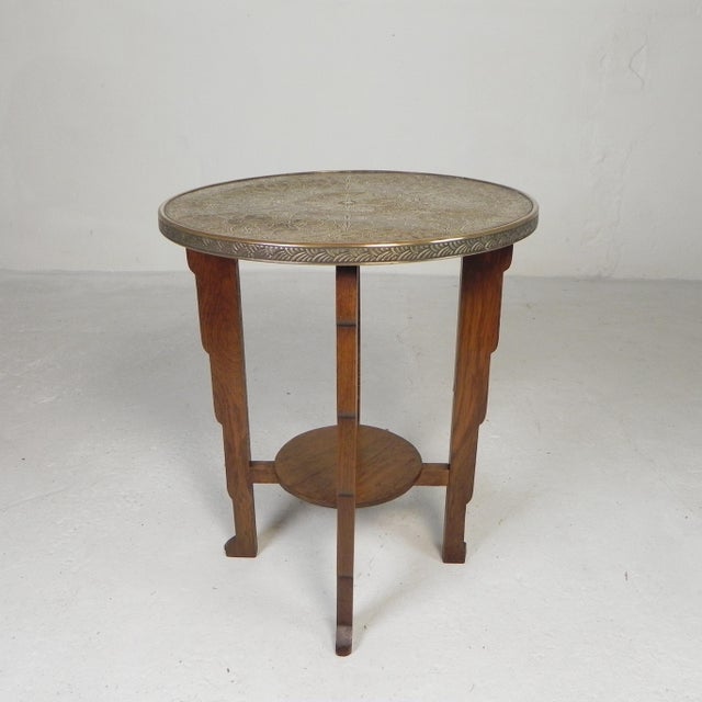 Vintage Art Deco Coffee Table with Brass Top, 1930s For Sale - Image 6 of 18