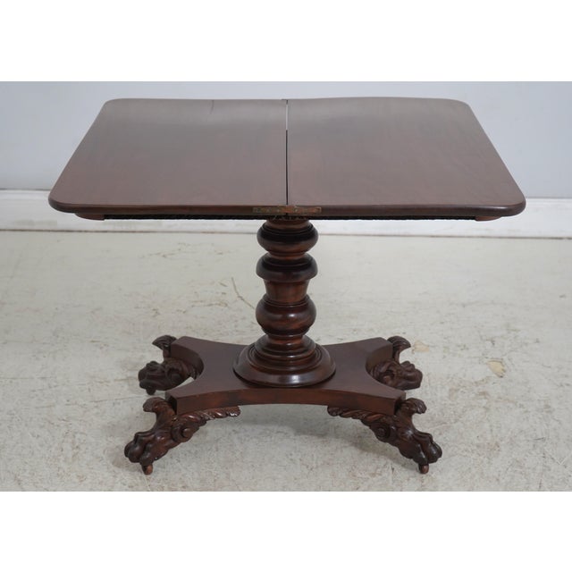 Antique American Mahogany Empire Style Game Table For Sale - Image 18 of 18