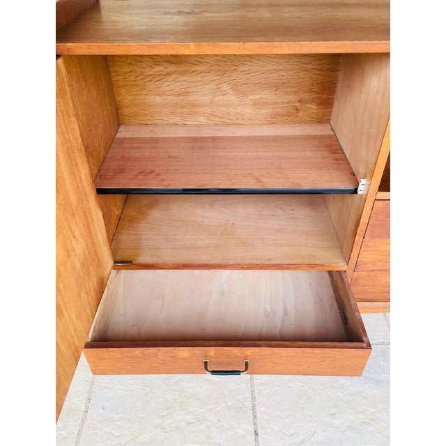 Mid-Century Modern Oak Highboard on Tapered Legs, 1950s For Sale - Image 16 of 18