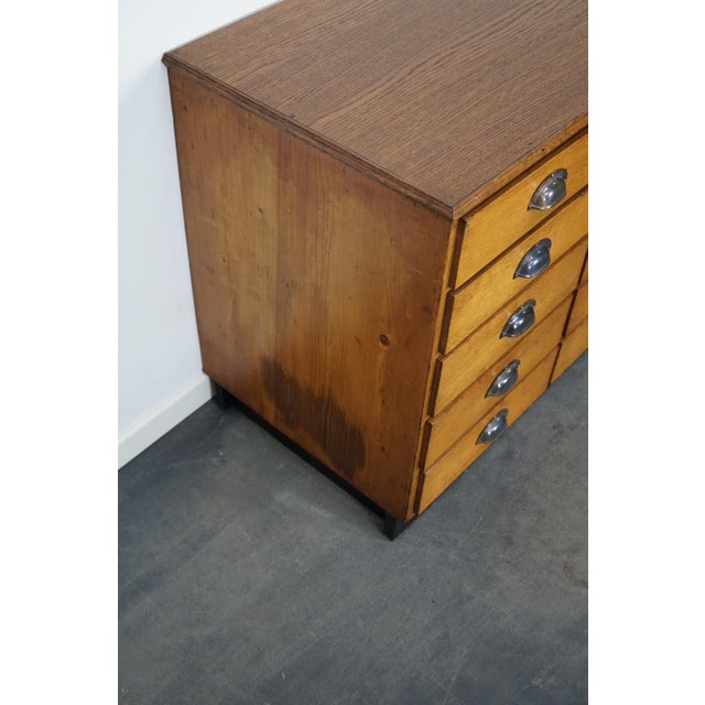 Mid-20th Century German Oak / Pine Apothecary Cabinet or Bank of Drawers For Sale - Image 6 of 12