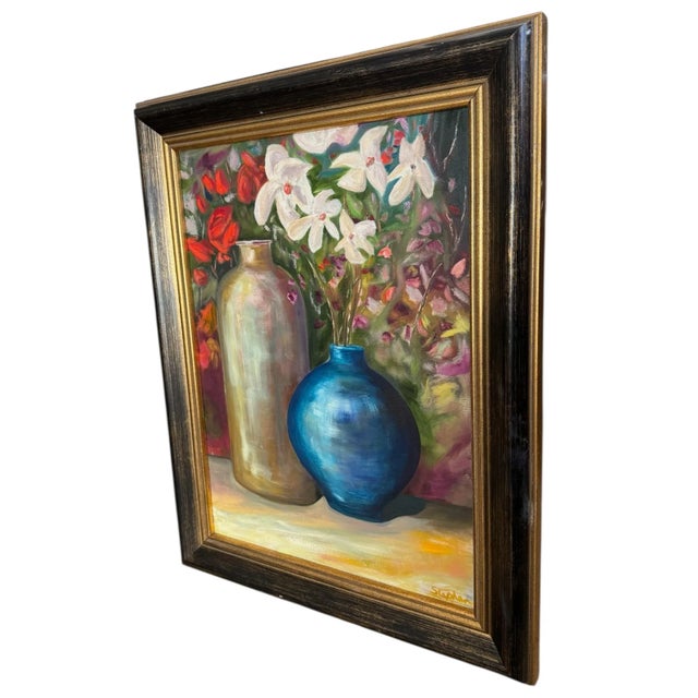 2010s Original Still Life Oil Painting Signed & Framed For Sale - Image 5 of 9