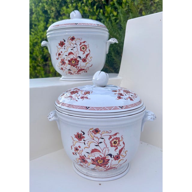 Late 20th Century A Pair of Wedgwood Kashmar Lidded Ice Buckets For Sale - Image 13 of 15