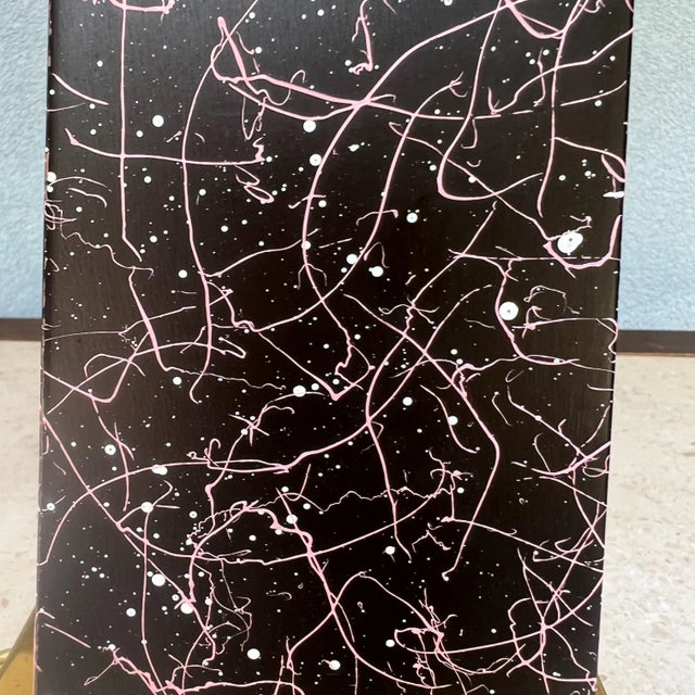 Mid-Century Modern Obelisk Table Lamp With String Shade For Sale - Image 9 of 11