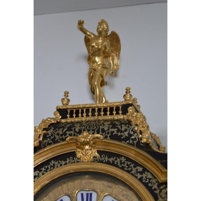 Metal Monumental 19th Century French Boulle Cartel Clock With Pedestal For Sale - Image 7 of 15