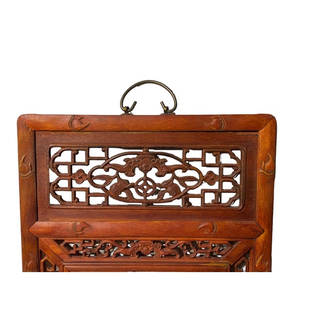 Wood Vintage Lg Chinese Blue and White Porcelain Wood Panel 49" H For Sale - Image 7 of 7