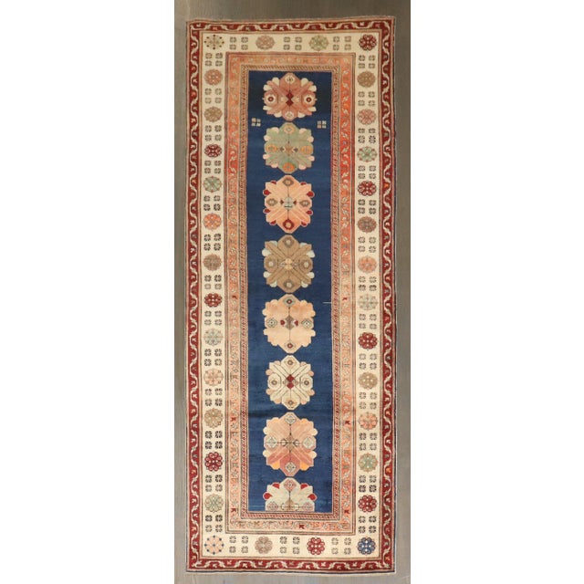 Art Deco 19th Century Antique Zabihi Collection Talish Runner - 3'4" x 8'10" For Sale - Image 3 of 7
