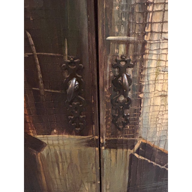 Mid-Century Modern 1990s Thomasville Ernest Hemingway Oval Dry Bar For Sale - Image 3 of 12