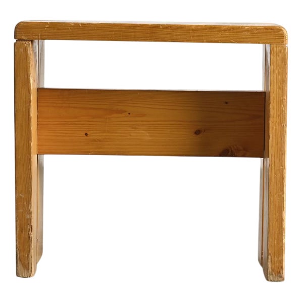 Vintage Pine Stool from Les Arcs, 1970s For Sale