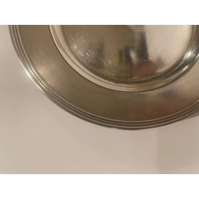Hammered Sterling Silver Salver Tray Plate, Early 20th Century For Sale - Image 4 of 7