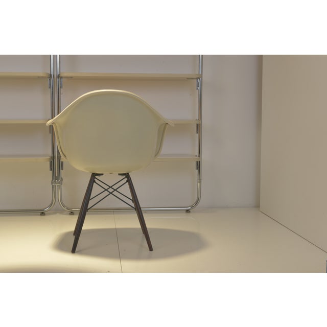 Orange Armchair on Dowel Legs by Charles & Ray Eames, 1970s For Sale - Image 8 of 16