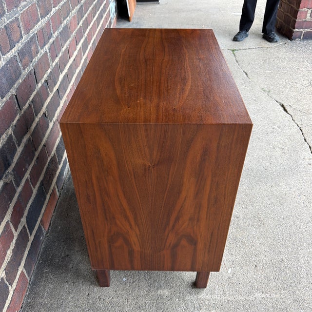 Brown American of Martinsville Wonderwood Walnut Three-Drawer Chest For Sale - Image 8 of 12