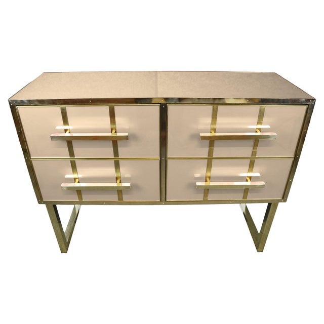 Chest of Drawers with Ivory Murano Glass and Brass Fittings from Justfurnituress SRL For Sale - Image 12 of 12