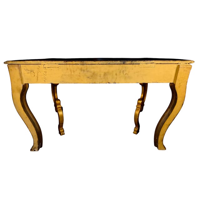 Mid-20th Century Louis XV Style Giltwood Console Table With Floral Rocaille Carving For Sale In Austin - Image 6 of 6