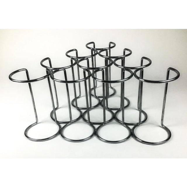 Stainless Steel Modern Wine Rack For Sale - Image 9 of 10
