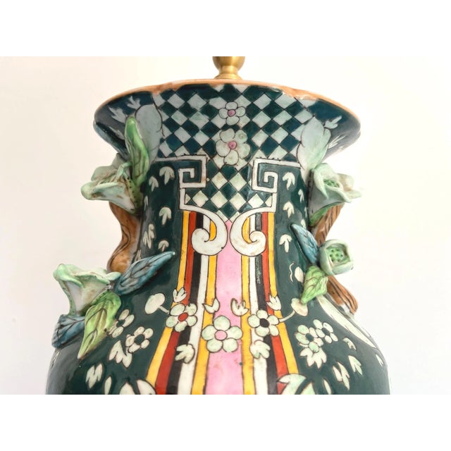 Mid 20th Century 1970s Gucci Style Ceramic Jar Lamp by Bradburn Gallery & Shade For Sale - Image 5 of 18