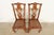1980s Henredon Georgian Carved Oak and Cane Side Chairs or Dining Chairs, Pair For Sale - Image 5 of 15