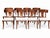 2000 - 2009 Stunning Set Walnut Klismos Dining Chairs Set of 8 W/Cushions For Sale - Image 5 of 7
