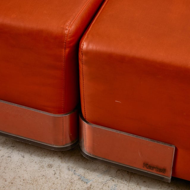 Orange Plastics Tech Sofa from Kartell, 2003, Set of 2 For Sale - Image 8 of 18