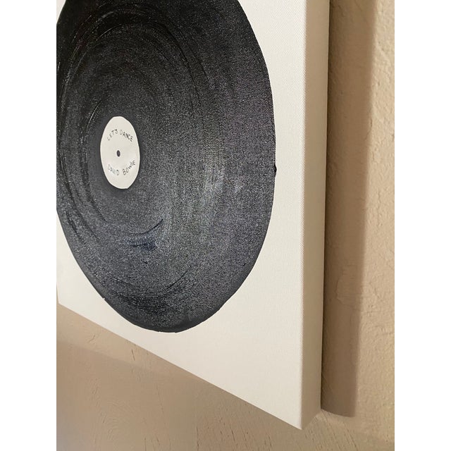 Contemporary Abstract Vinyl Record Painting, Let's Dance by David Bowie For Sale - Image 3 of 3