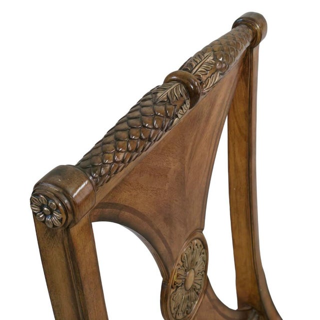 Wood Tommy Bahama Style Dining Chairs, Set of 4 For Sale - Image 7 of 12