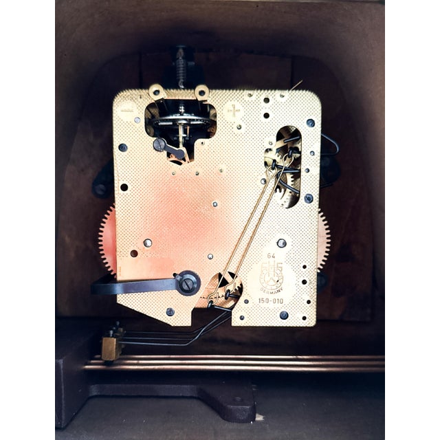 Mid-Century Modern Sculptural Mantel Clock from Hermle, 1960s For Sale - Image 4 of 7