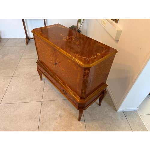 Wood Antique Curved Sideboard, 1980s For Sale - Image 7 of 18