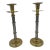 Modern Chrome and Brass Candlesticks - a Pair For Sale