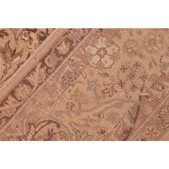 Textile Shabby Chic 1990's Pak-Persian Taupe/Brown Wool Rug - 6'1'' X 9'10'' For Sale - Image 7 of 9