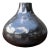 Vintage Black Textured Ceramic Vase For Sale