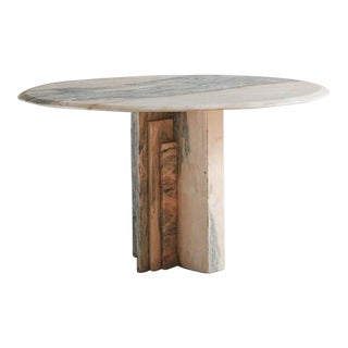 Pink Marble Dining Table With Tiered Base, France 1970s For Sale