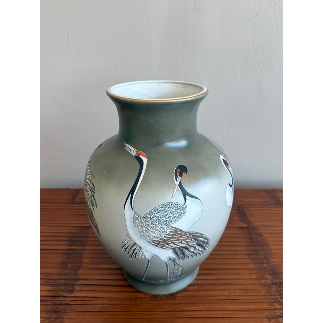 Mid 20th Century Vintage Boho Crane Vase For Sale - Image 5 of 6