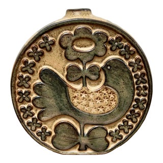Mid 20th Century Vintage Floral Dove Vase For Sale