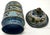 Brass Antique 19th Century Chinese Cloisonné Stacking Box, Late Qing Dynasty, Blue Enamel, Scholar Accessory For Sale - Image 8 of 15