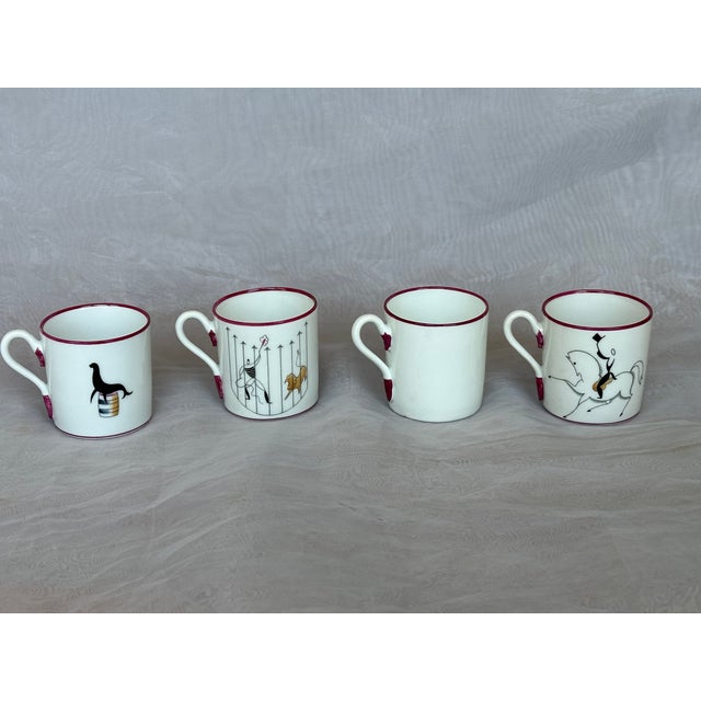 Add a whimsical touch to your coffee service with this rare set of Gio Ponti for Richard Ginori espresso demitasse cups....