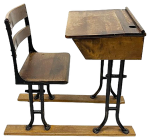 19th Century Wooden Children's School Desk