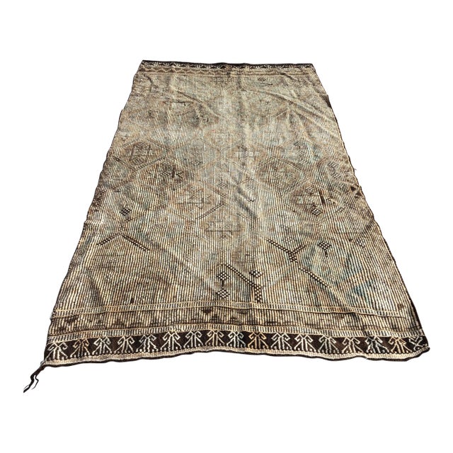 1960s Vintage Turkish Area Rug - 4′9″ × 8′10″ For Sale