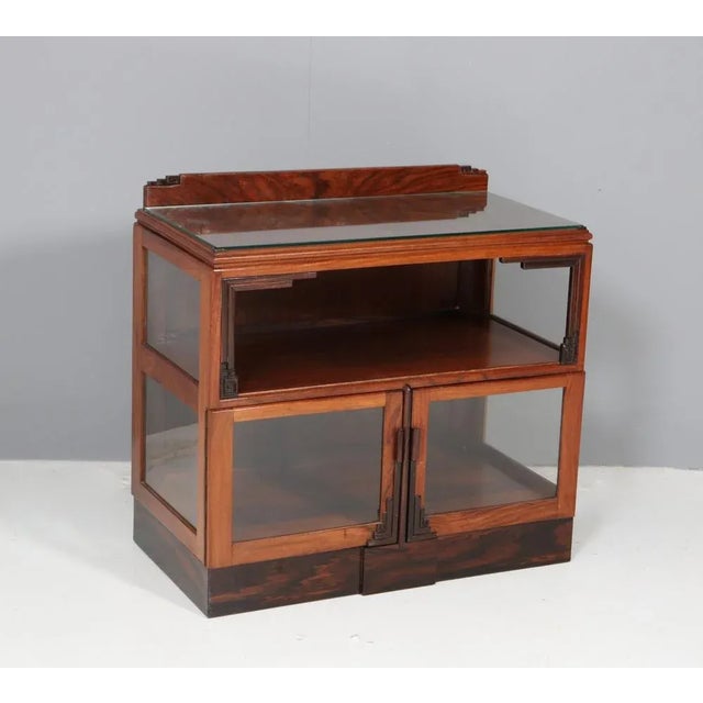 1920s Art Deco Amsterdamse School Tea Cabinet from Padouk, 1920s For Sale - Image 5 of 10