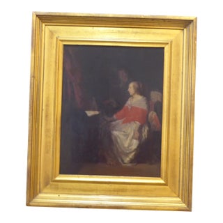 Antique Dutch Gabriel Metsu School Oil on Panel For Sale
