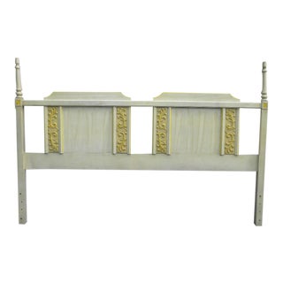 French Painted King Size Headboard For Sale
