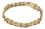 Mid 20th Century 14k Two-Tone Double Sided Gold Link Bracelet For Sale