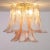 Metal Ceiling with Murano Glass Sellas Pink and White Saddles, Italy, 1990s For Sale - Image 7 of 12