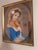 Sweet little “Mona Lisa smile” on this one. A beautifully done pastel portrait after François Delarue, featuring a dark-...