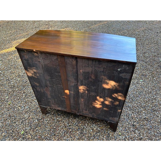 Brown Antique Georgian Mahogany Bow Fronted Chest of Drawers, 1820 For Sale - Image 8 of 9