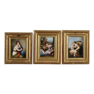 Portrait Miniatures, 1859, Paintings, Framed, Set of 3 For Sale