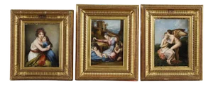 Portrait Miniatures, 1859, Paintings, Framed, Set of 3
