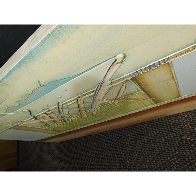 Enrico Embroli ""Tab X Series #52" Original Painting on Canvas Hand Signed For Sale - Image 4 of 9