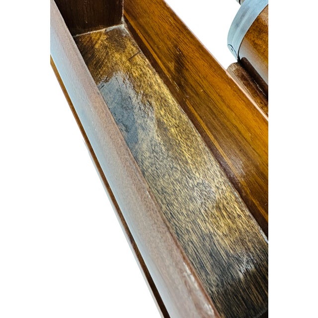 Vintage Tabletop Rolling Pin Planters or Spice Racks - a Pair For Sale - Image 9 of 13